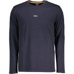 Reduzierte Blaue Langärmelige HUGO BOSS BOSS T-Shirts aus Baumwolle für Herren Größe XXL 
