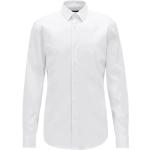 Weiße Unifarbene Langärmelige HUGO BOSS BOSS Kentkragen Hemden mit Kent-Kragen mit Knopf aus Baumwolle für Herren Größe 3 XL 