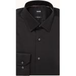 Schwarze Unifarbene HUGO BOSS BOSS Regular Fit Hemden aus Baumwolle für Herren 