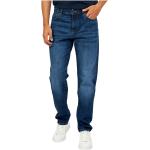 Reduzierte Indigofarbene HUGO BOSS BOSS Maine Straight Leg Jeans mit Reißverschluss aus Baumwolle für Herren Größe M 