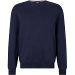 Blaue Elegante HUGO BOSS BOSS V-Ausschnitt Herrensweatshirts aus Wolle Größe 3 XL 