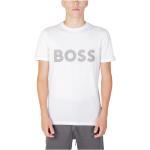 Reduzierte Weiße Kurzärmelige HUGO BOSS BOSS T-Shirts aus Baumwolle für Herren Größe L für den für den Herbst 