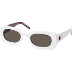 Weiße HUGO BOSS BOSS Rechteckige Rechteckige Sonnenbrillen aus Kunststoff für Damen 