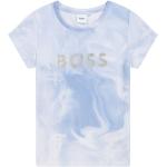 Reduzierte Hellblaue HUGO BOSS BOSS Rundhals-Ausschnitt Printed Shirts für Kinder & Druck-Shirts für Kinder aus Baumwolle für Mädchen Größe 104 