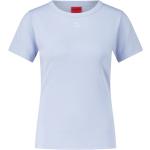 Blaue Bestickte HUGO BOSS BOSS T-Shirts enganliegend für Damen Größe XS 