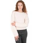 Reduzierte Beige HUGO BOSS BOSS Damensweatshirts aus Wolle Größe XS 