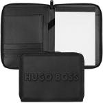 Schwarze Elegante HUGO BOSS BOSS Black Vegane Schreibmappen & Collegemappen mit Reißverschluss DIN A5 aus Leder mit Laptopfach 