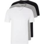 Graue HUGO BOSS BOSS V-Ausschnitt T-Shirts für Herren Größe L 3-teilig 