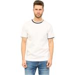 Reduzierte Weiße Gestreifte Kurzärmelige HUGO BOSS BOSS T-Shirts für Herren Größe M 