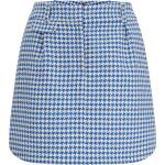 Blaue Hahnentritt Business HUGO BOSS HUGO Mini A Linien Röcke mit Reißverschluss aus Baumwollmischung für Damen Größe M 