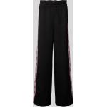 Schwarze Hosen mit Galonstreifen mit Galonstreifen aus Baumwolle für Damen Größe XS 