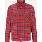 Rote Karo HUGO BOSS HUGO Kentkragen Hemden mit Kent-Kragen aus Baumwolle für Herren 