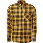 Gelbe Karo HUGO BOSS HUGO Regular Fit Hemden aus Baumwolle für Herren Größe XL 