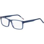 Blaue Rechteckige Brillenfassungen aus Kunststoff für Herren 