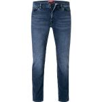 Blaue Bestickte HUGO BOSS HUGO Slim Fit Jeans aus Baumwolle für Herren Weite 30, Länge 30 