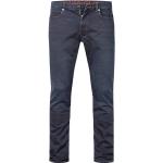 Marineblaue Bestickte HUGO BOSS HUGO Slim Fit Jeans aus Jersey für Herren Weite 33, Länge 32 für den für den Sommer 