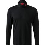 Schwarze Langärmelige HUGO BOSS HUGO T-Shirts aus Jersey für Herren Größe L 