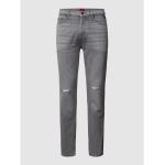 Reduzierte Silberne HUGO BOSS HUGO Straight Leg Jeans aus Baumwollmischung für Herren Größe XXL Weite 31, Länge 32 
