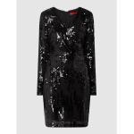 Schwarze HUGO BOSS HUGO V-Ausschnitt Wickelkleider aus Polyester für Damen Größe S - versandkostenfrei 