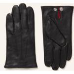 Reduzierte Schwarze HUGO BOSS HUGO Gefütterte Handschuhe aus Leder für Herren Größe 9 für den für den Winter 