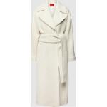 Offwhitefarbene Unifarbene HUGO BOSS HUGO Wollmäntel aus Baumwolle für Damen Größe XS für den für den Herbst 