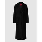 Schwarze Unifarbene HUGO BOSS HUGO Wollmäntel aus Wolle für Damen Größe XS 