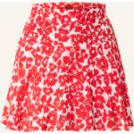 Reduzierte Rote Blumenmuster HUGO BOSS HUGO A Linien Röcke mit Reißverschluss aus Viskose für Damen Größe S 
