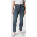 Blaue HUGO BOSS HUGO Slim Fit Jeans mit Reißverschluss aus Baumwolle für Damen Größe XS Weite 27, Länge 32 
