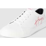 Weiße HUGO BOSS HUGO Low Sneaker mit Schnürsenkel aus Textil für Herren Größe 45 