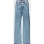 Hellblaue Loose Fit HUGO BOSS HUGO Straight Leg Jeans aus Leder für Damen Größe XS Weite 29, Länge 32 