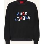 Schwarze Streetwear HUGO BOSS HUGO Herrensweatshirts aus Baumwolle Größe M 
