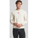 Offwhitefarbene Unifarbene HUGO BOSS HUGO Herrensweatshirts aus Baumwolle Größe XL 