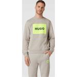 Hellgraue HUGO BOSS HUGO Herrensweatshirts aus Baumwolle Größe S 