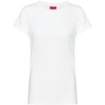 Weiße Unifarbene Kurzärmelige HUGO BOSS HUGO T-Shirts aus Baumwolle für Damen Größe XS 