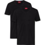 Schwarze HUGO BOSS HUGO V-Ausschnitt T-Shirts aus Baumwolle für Herren Größe L 2-teilig 