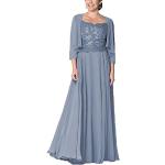 Elegante Maxi Rundhals-Ausschnitt Lange Abendkleider aus Spitze für Damen Größe XXL für die Braut 