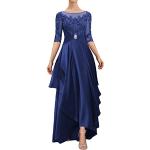 Royalblaue Bestickte Elegante Langärmelige Maxi Lange Abendkleider aus Chiffon für Damen Übergrößen für Hochzeitsgäste 
