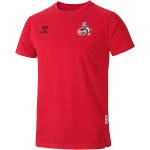 Rote Bestickte Kurzärmelige Hummel 1. FC Köln T-Shirts mit Köln-Motiv maschinenwaschbar für Herren Größe L 