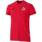 Reduzierte Rote Bestickte Hummel 1. FC Köln Herrenpoloshirts & Herrenpolohemden mit Köln-Motiv Größe S 