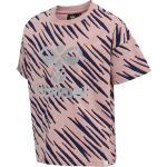 Pinke Kurzärmelige Hummel Printed Shirts für Kinder & Druck-Shirts für Kinder mit Insekten-Motiv mit Glitzer Größe 146 