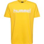 Gelbe Kurzärmelige Hummel Go T-Shirts mit Insekten-Motiv aus Jersey für Herren Größe M 