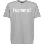Graue Kurzärmelige Hummel Go T-Shirts mit Insekten-Motiv aus Jersey für Herren Größe L 