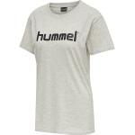 Beige Kurzärmelige Hummel Go T-Shirts mit Insekten-Motiv aus Jersey enganliegend für Damen Größe XS 