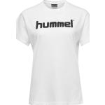 Weiße Kurzärmelige Hummel Go T-Shirts mit Insekten-Motiv aus Jersey enganliegend für Damen Größe XS 