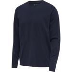 Reduzierte Marineblaue Langärmelige Hummel Bio T-Shirts mit Insekten-Motiv aus Baumwolle für Herren Größe S 