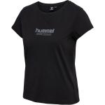 Reduzierte Schwarze Kurzärmelige Hummel T-Shirts mit Insekten-Motiv aus Jersey für Damen Größe XS 