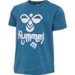 Blaue Kurzärmelige Hummel Printed Shirts für Kinder & Druck-Shirts für Kinder mit Insekten-Motiv aus Jersey für Babys Größe 80 