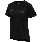 Schwarze Kurzärmelige Hummel Noni T-Shirts mit Insekten-Motiv aus Jersey Größe S 
