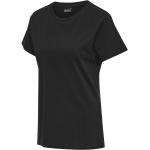 Reduzierte Schwarze Kurzärmelige Hummel Bio T-Shirts mit Insekten-Motiv für Damen Größe L 