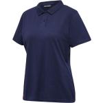 Reduzierte Marineblaue Kurzärmelige Hummel Bio Kurzarm-Poloshirts mit Insekten-Motiv für Damen Größe XL 